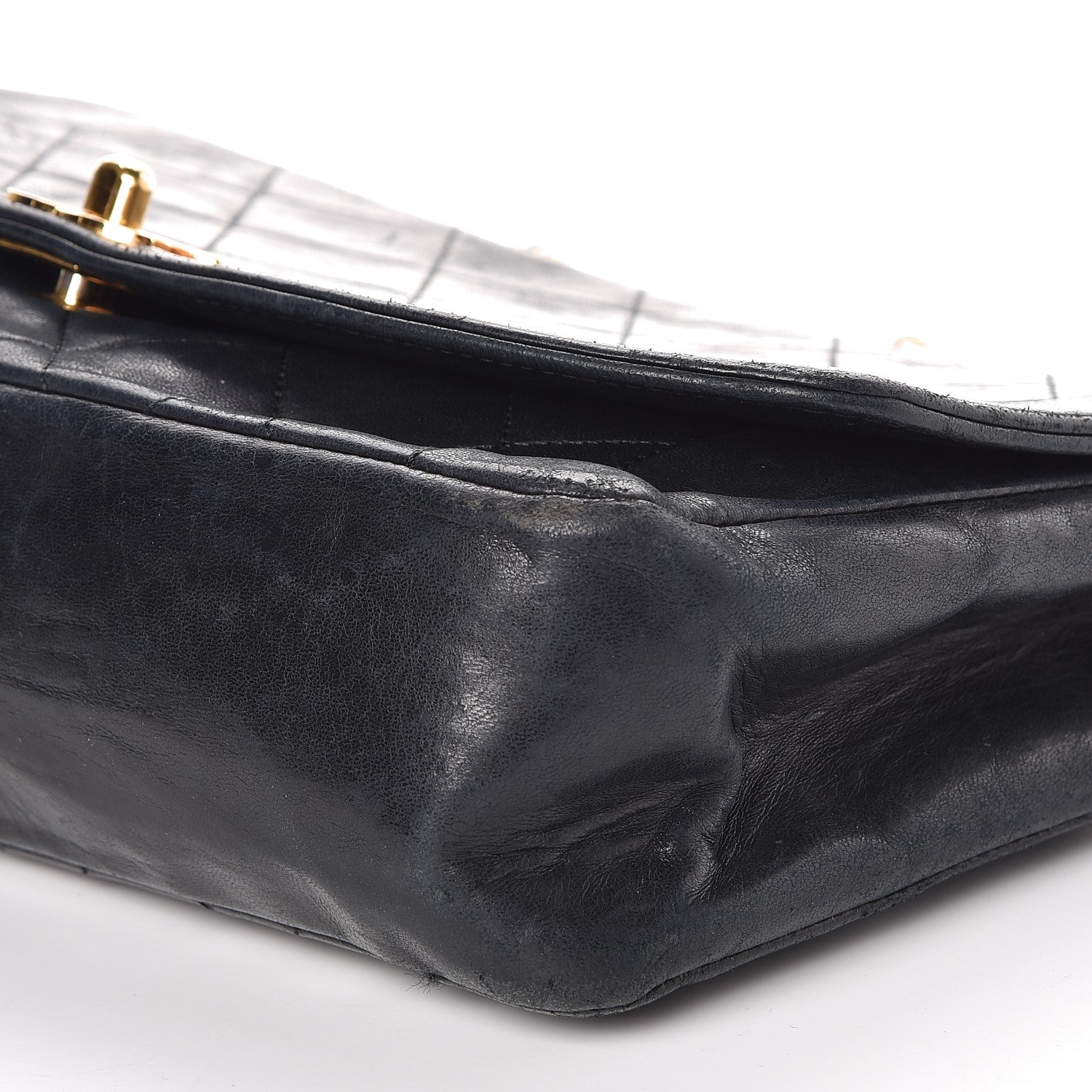 Chanel Lambskin Quilted Medium Single Flap Black 12 of 15