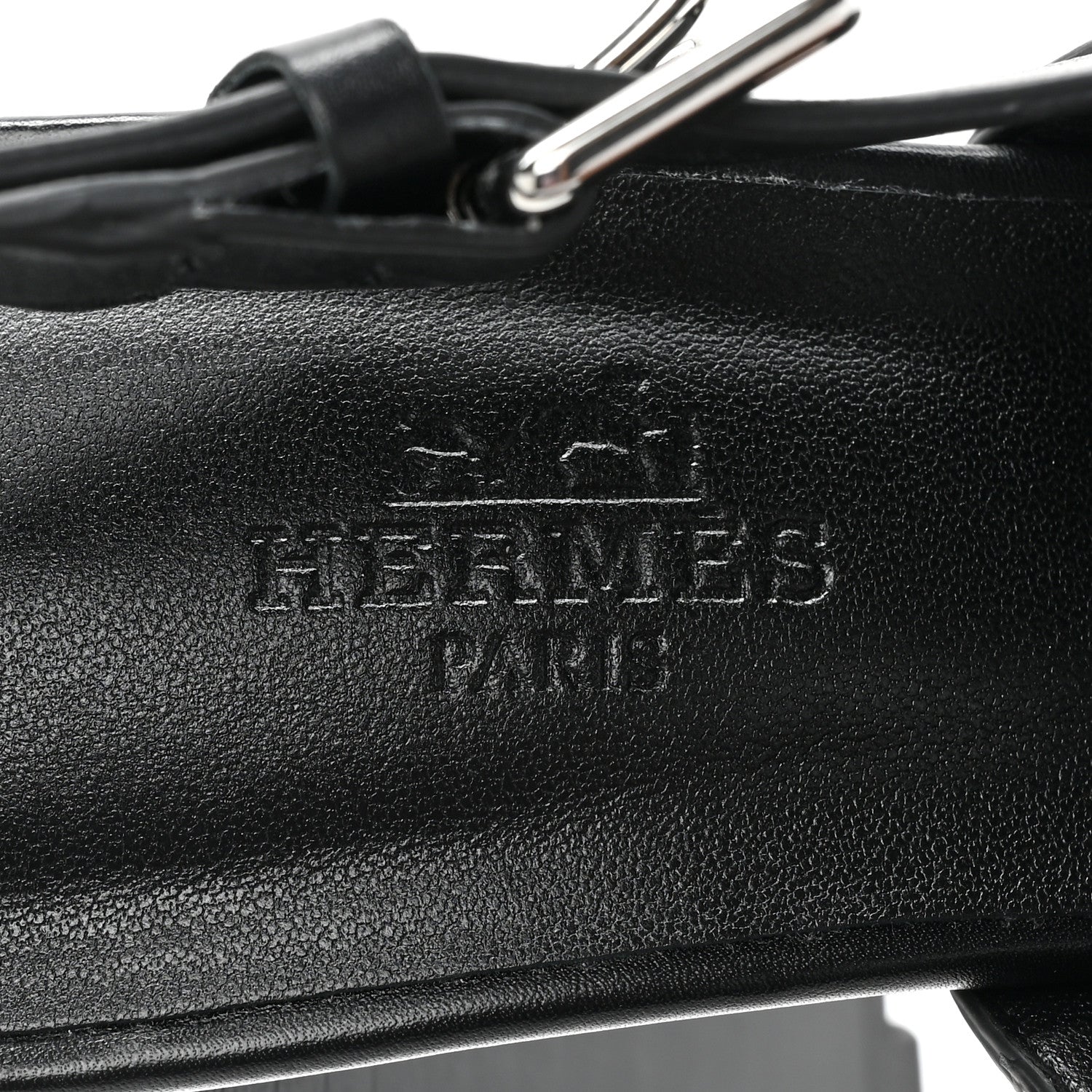 Hermes Calfskin Eris 90 Sandals 37 Black 7 of 9