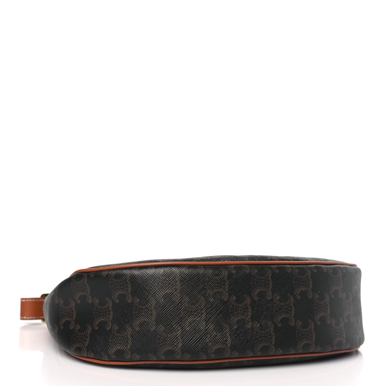 Celine Triomphe Canvas Calfskin Ava Shoulder Bag Tan 4 of 9