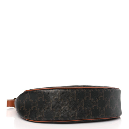 Celine Triomphe Canvas Calfskin Ava Shoulder Bag Tan 4 of 9