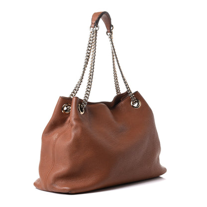 Gucci Pebbled Calfskin Medium Soho Chain Shoulder Bag Dusty Blush 3 of 11