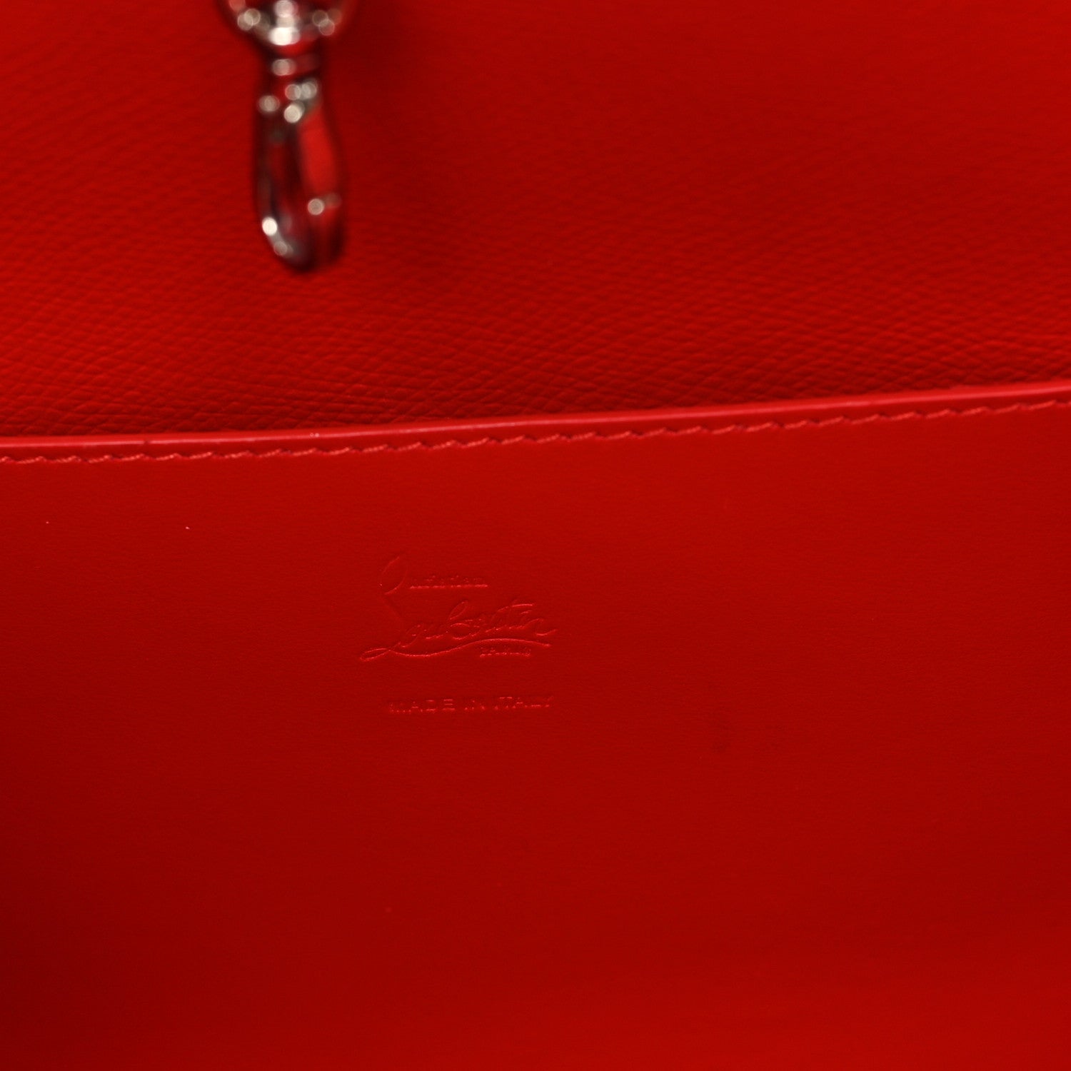 Christian Louboutin Calfskin Empire Leopard Print Spiked Small Cabarock Shopper Tote Brown 6 of 10