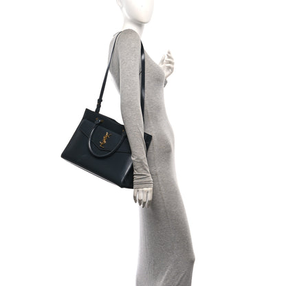 Saint Laurent Shiny Calfskin Medium Uptown Tote Black 2 of 10