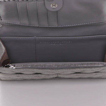 Stella McCartney Shaggy Deer Quilted Falabella Flap Wallet Grey 7 of 7