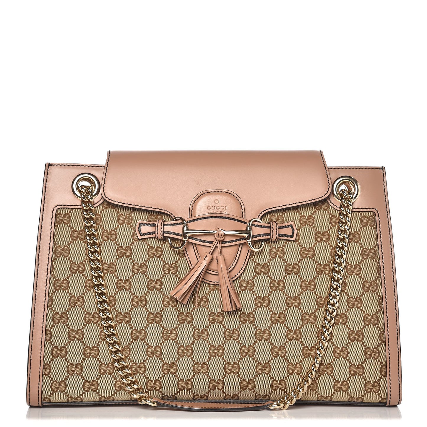 Monogram Large Emily Chain Shoulder Bag Light Pink