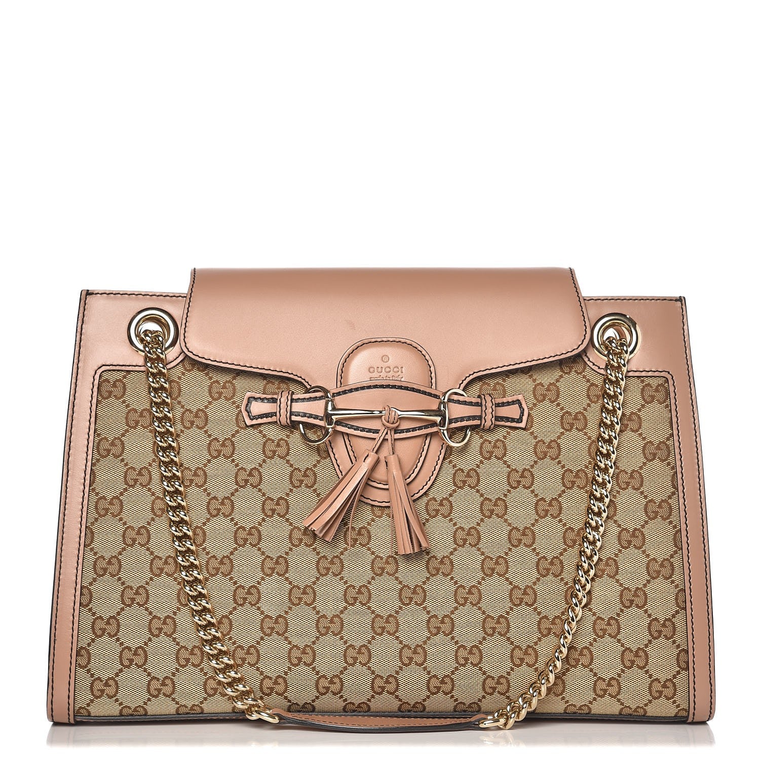Gucci Monogram Large Emily Chain Shoulder Bag Light Pink 1 of 11