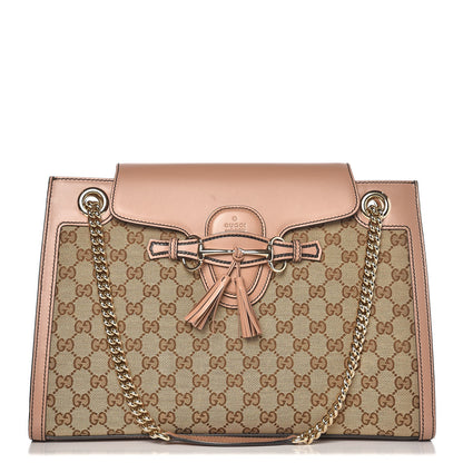 Gucci Monogram Large Emily Chain Shoulder Bag Light Pink 1 of 11