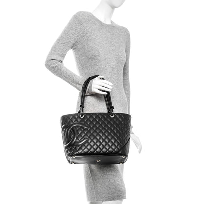 Chanel Calfskin Quilted Large Cambon Tote Black 2 of 8