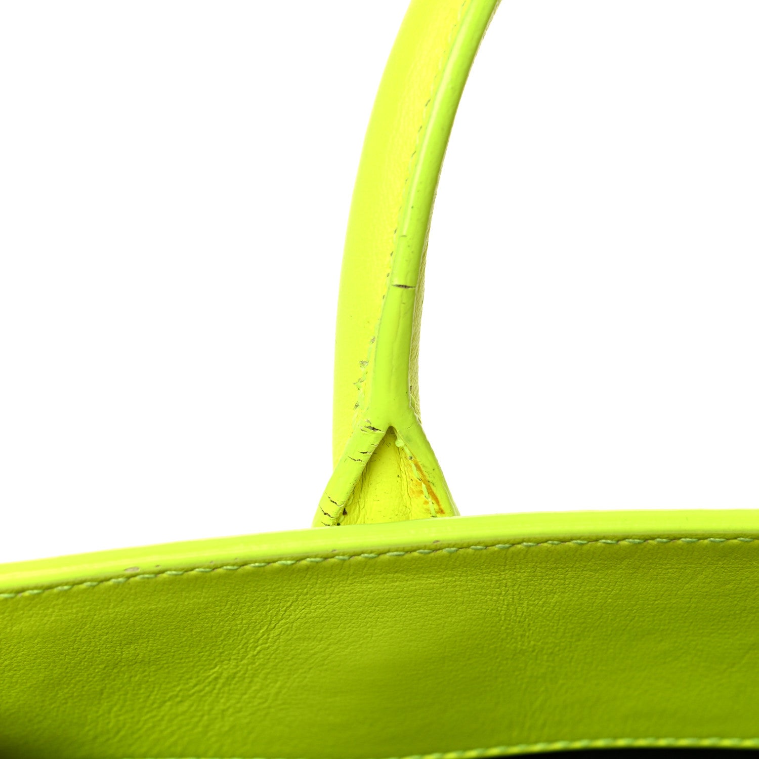 Saint Laurent Calfskin Nano Sac De Jour Neon Yellow 20 of 27