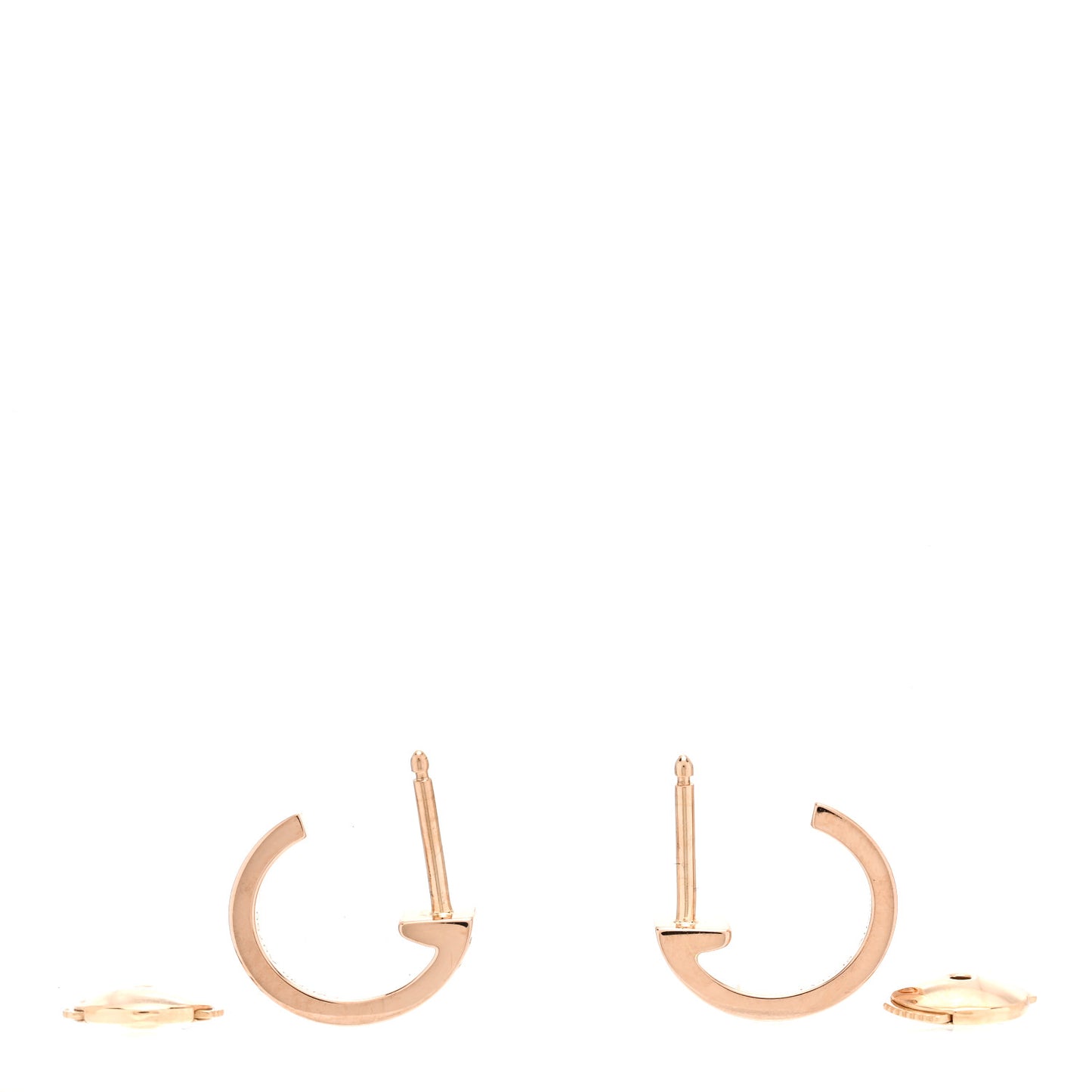 18K Pink Gold Small LOVE Hoop Earrings