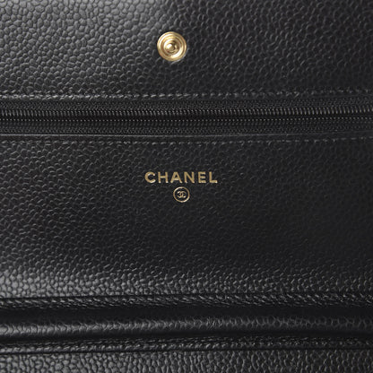 Chanel Caviar Quilted Wallet On Chain WOC Black 9 of 9
