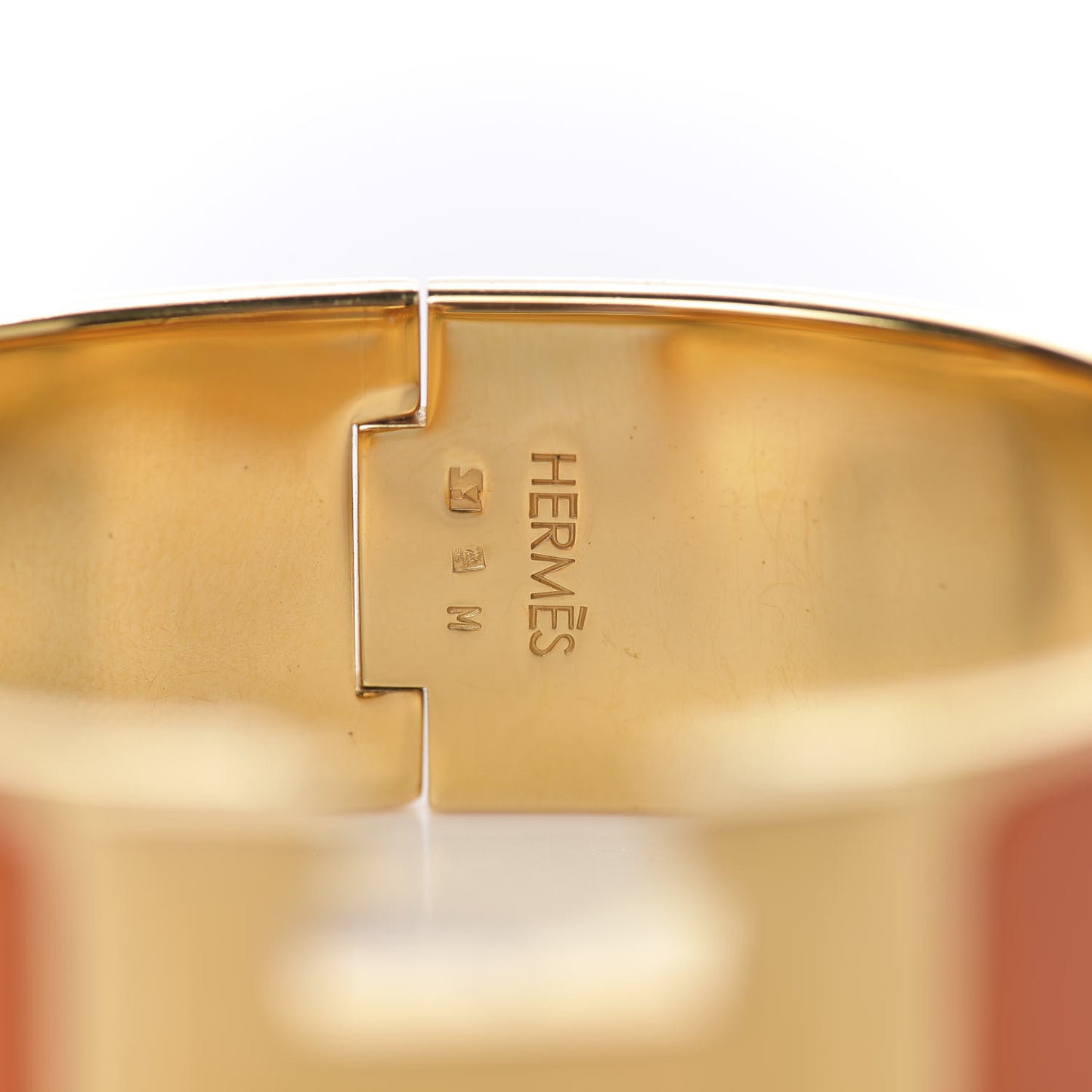 Enamel Wide Clic Clac H Bracelet GM Orange