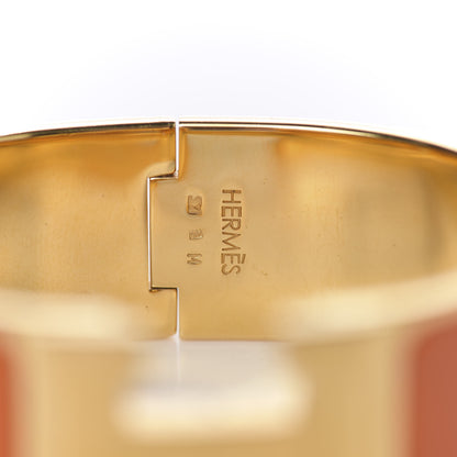 Hermes Enamel Wide Clic Clac H Bracelet GM Orange 3 of 3