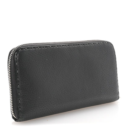 Fendi Cuoio Romano Selleria Zip Around Wallet Argilla 3 of 9
