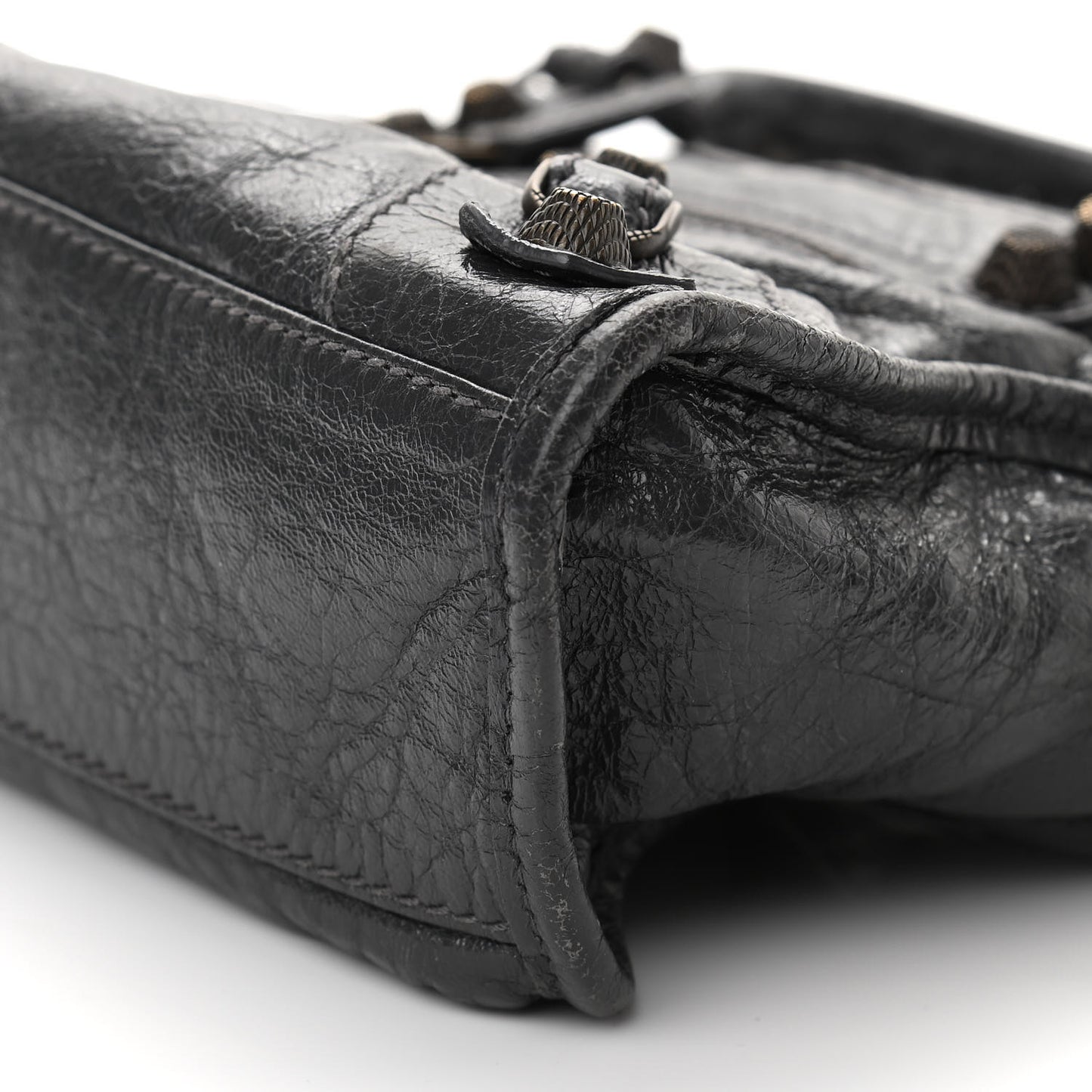 Agneau Giant 12 Gunmetal Hardware Mini City Gris Fossile