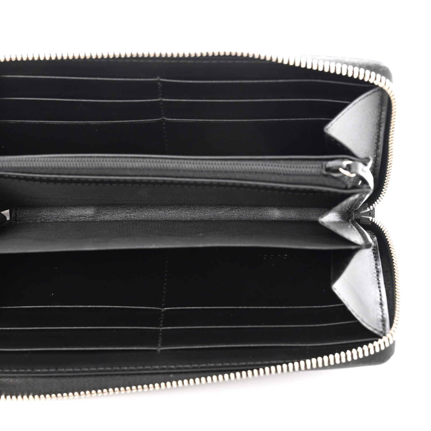 Gucci Guccissima Zip Around Long Wallet Black 5 of 8