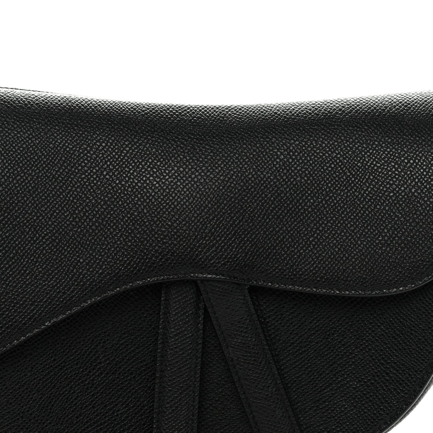 Christian Dior Grained Calfskin Saddle Bag Black 8 of 11