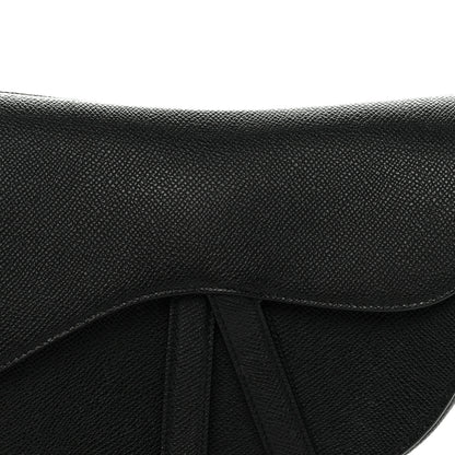 Christian Dior Grained Calfskin Saddle Bag Black 8 of 11