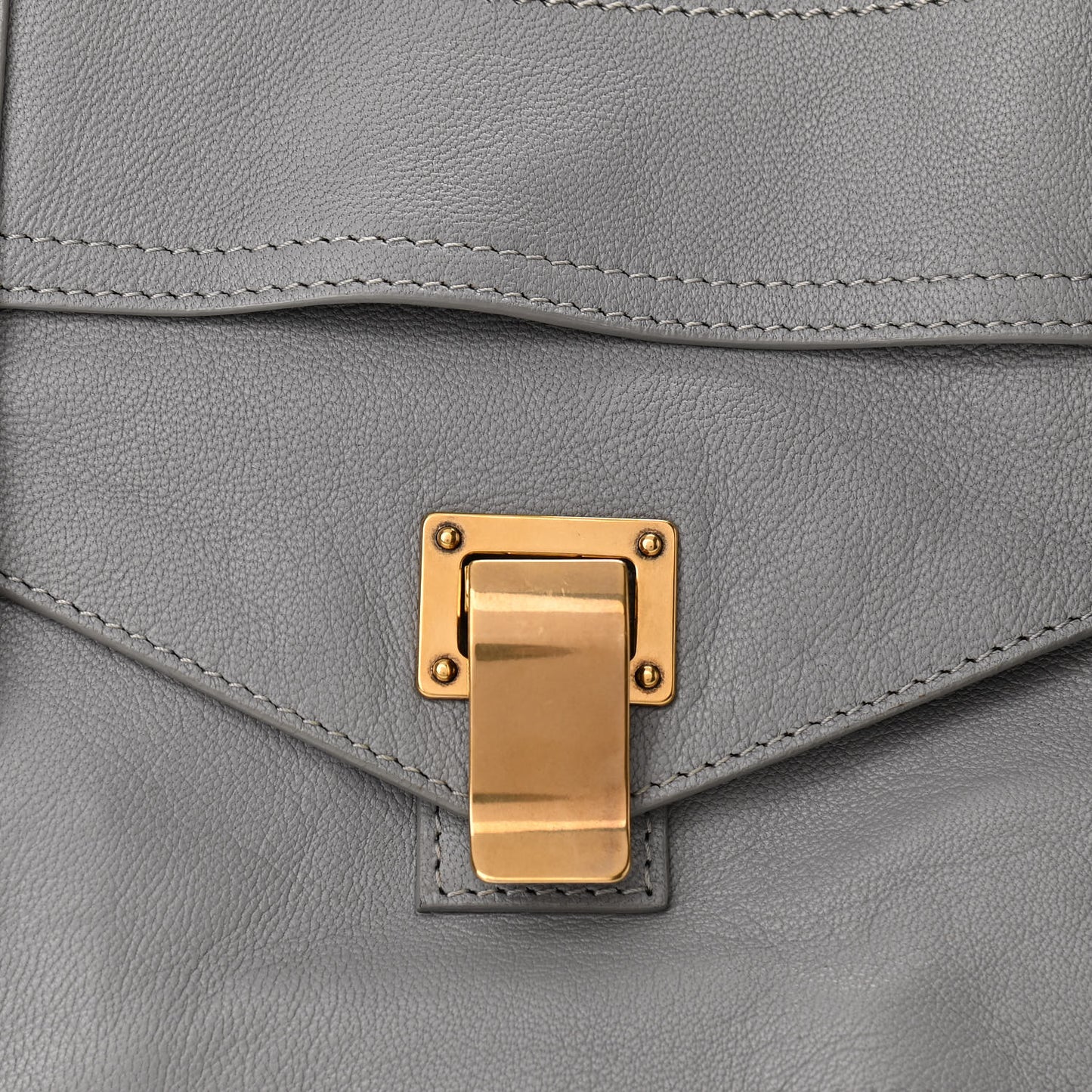 Lambskin Medium PS1 Satchel Concrete Grey