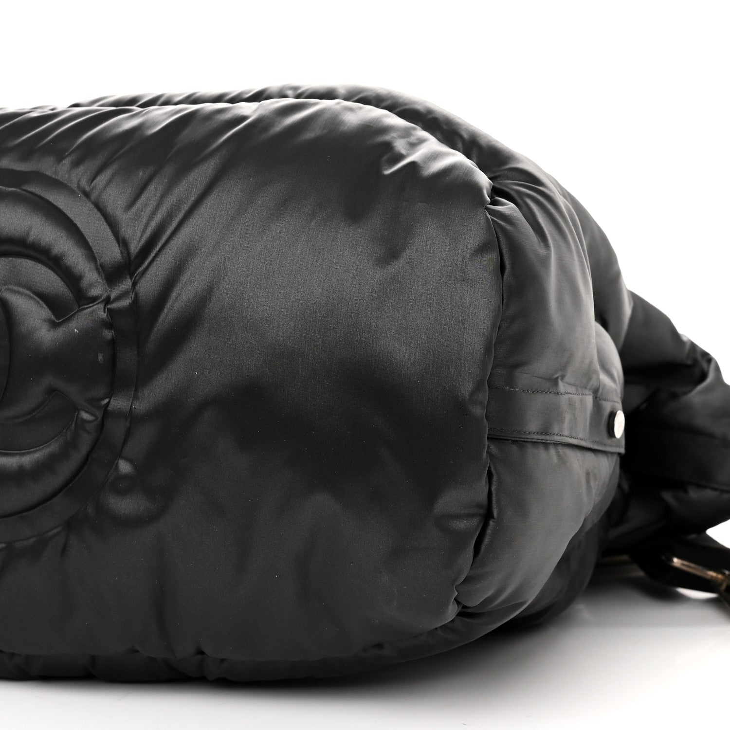Chanel Nylon Embossed Doudoune Bowling Bag Black 10 of 16