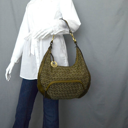 Fendi Canvas Zucchino Hobo 3 of 12