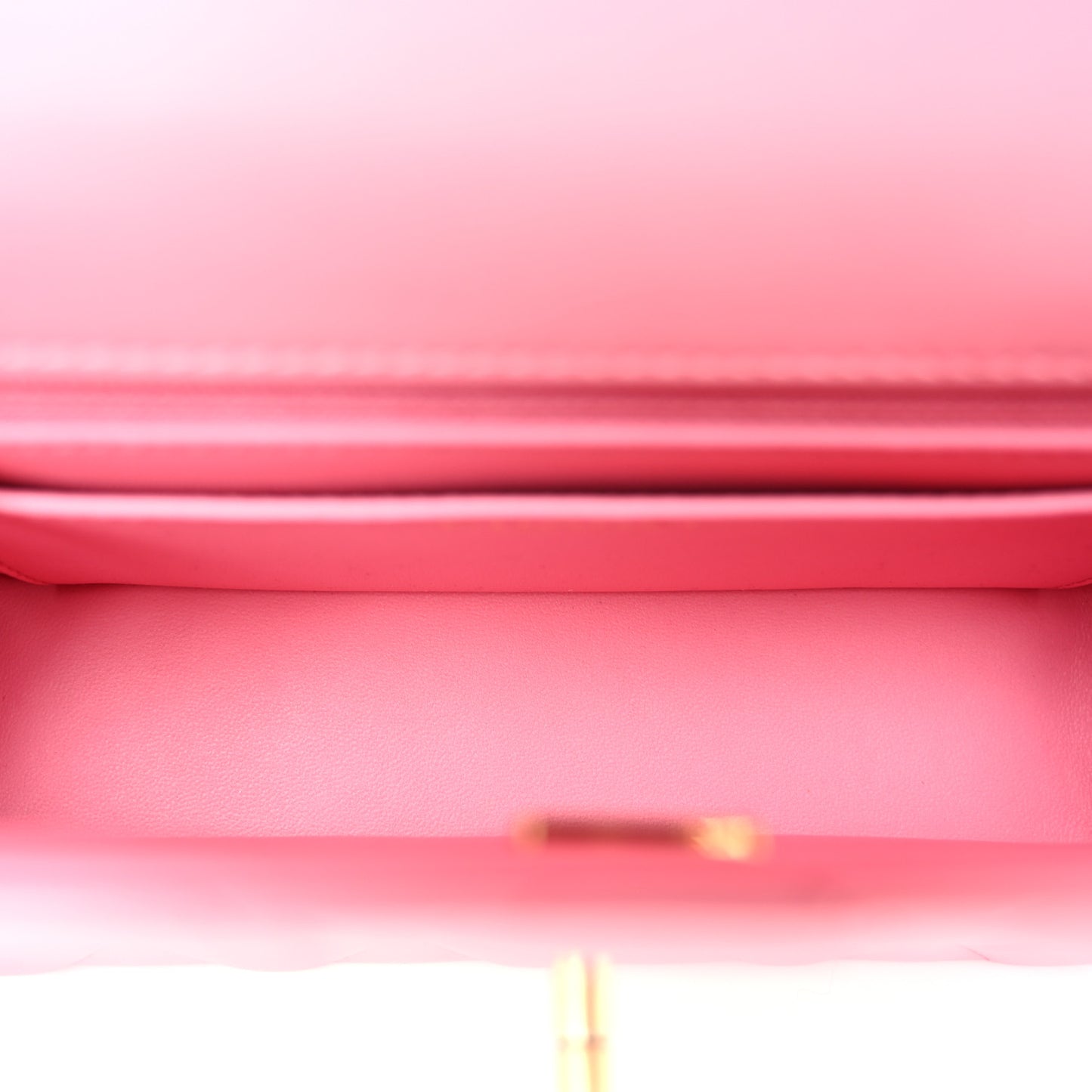 Lambskin Metal Quilted Twist Top Handle Flap With Chain Light Pink