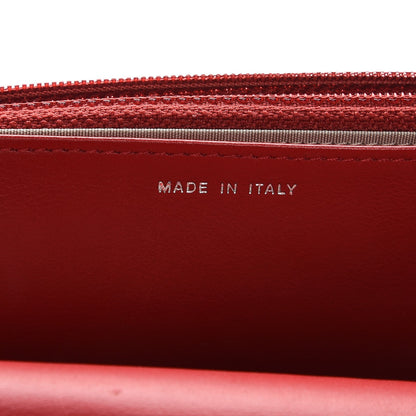 Chanel Calfskin Diamond Stitch Wallet On Chain WOC Red 7 of 9