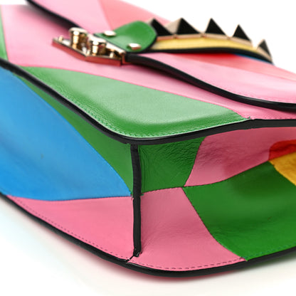 Valentino Garavani Vitello 1973 Medium Glam Lock Rockstud Flap Multicolor 9 of 40