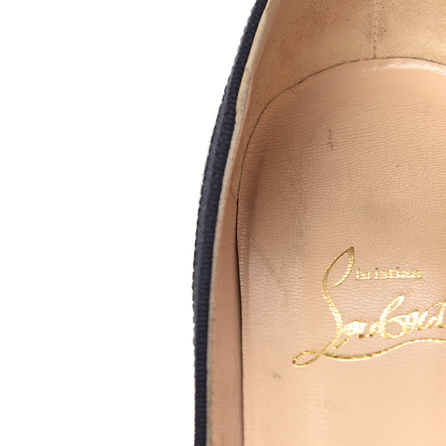 Christian Louboutin Nappa Grosgrain Netmi 70 Pumps 36.5 Navy 12 of 16