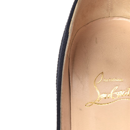 Christian Louboutin Nappa Grosgrain Netmi 70 Pumps 36.5 Navy 12 of 16