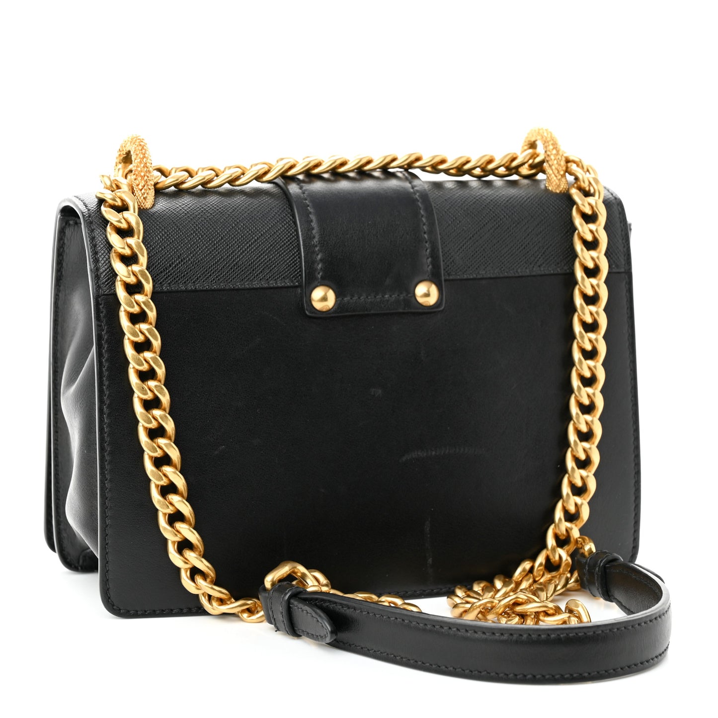 City Calf Saffiano Animalier Cahier Bag Black