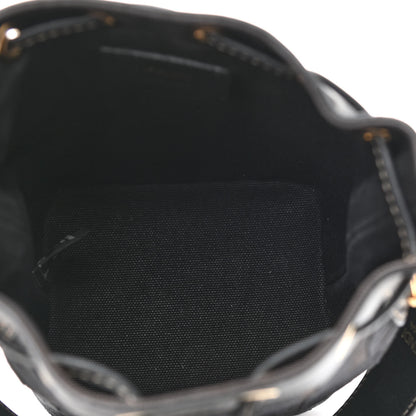 Fendi Canvas Vitello King F is Fendi FF Embroidered Mini Mon Tresor Bucket Bag Black 5 of 10