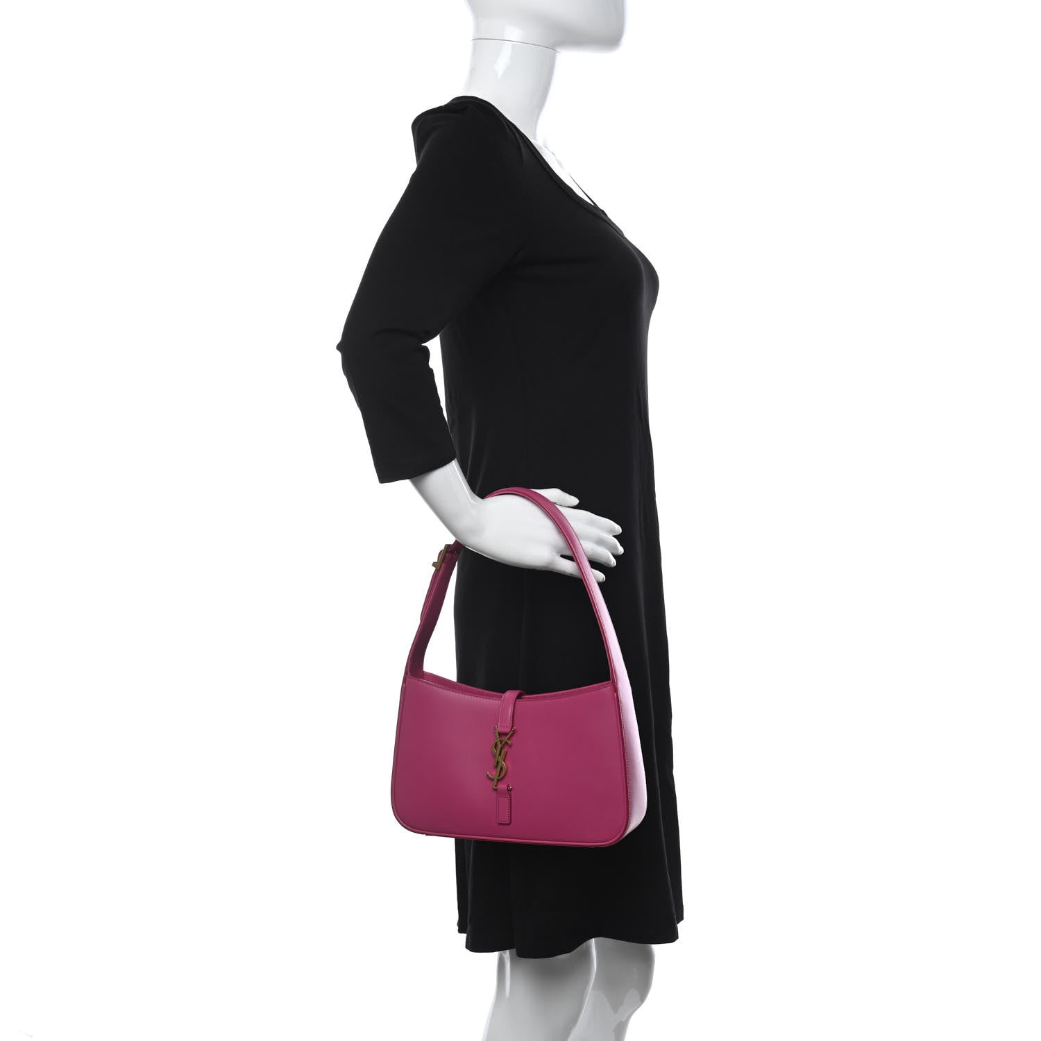 Saint Laurent Satin Le 5 A 7 Mini Hobo Guava Pink 2 of 13