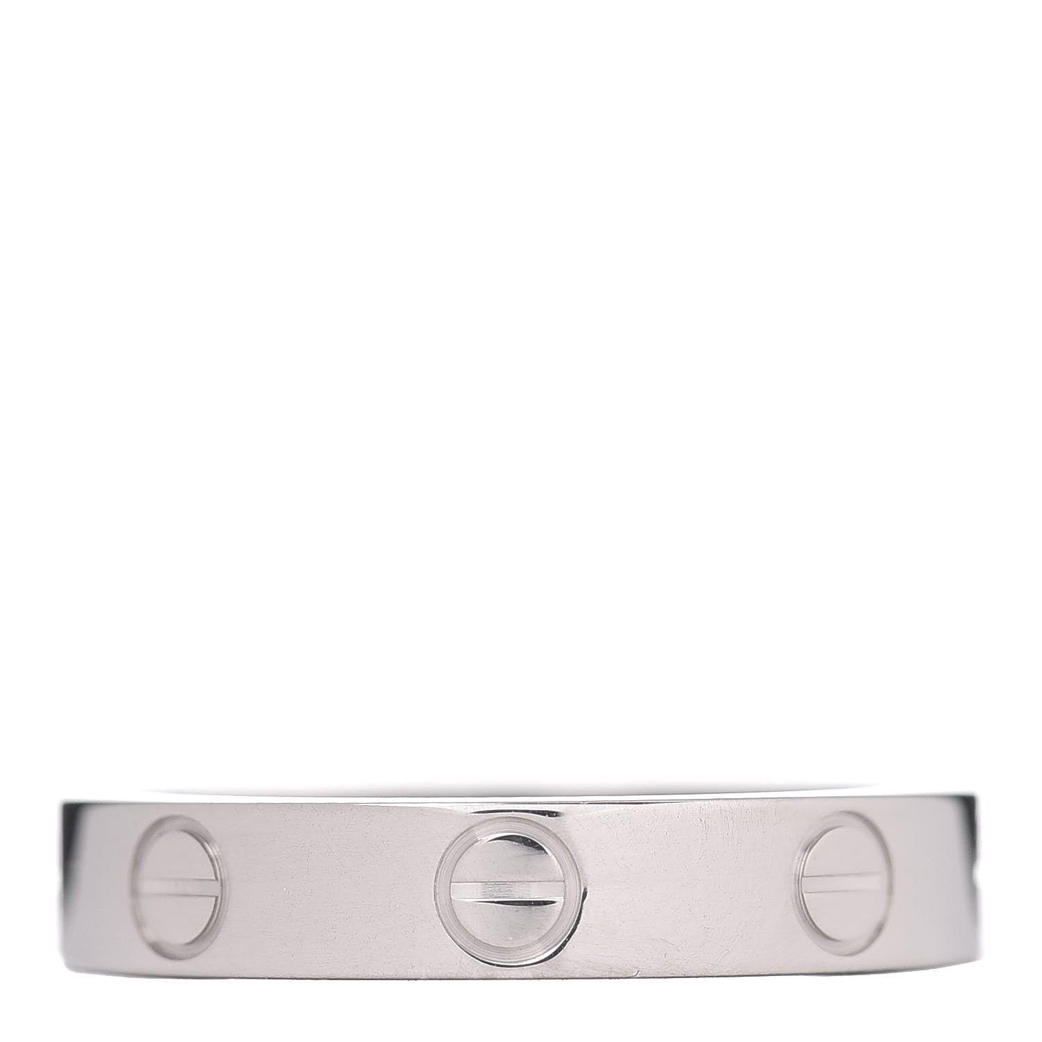 Cartier 18K White Gold 3.5mm LOVE Wedding Band Ring 51 5.75 1 of 4