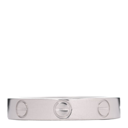 Cartier 18K White Gold 3.5mm LOVE Wedding Band Ring 51 5.75 1 of 4