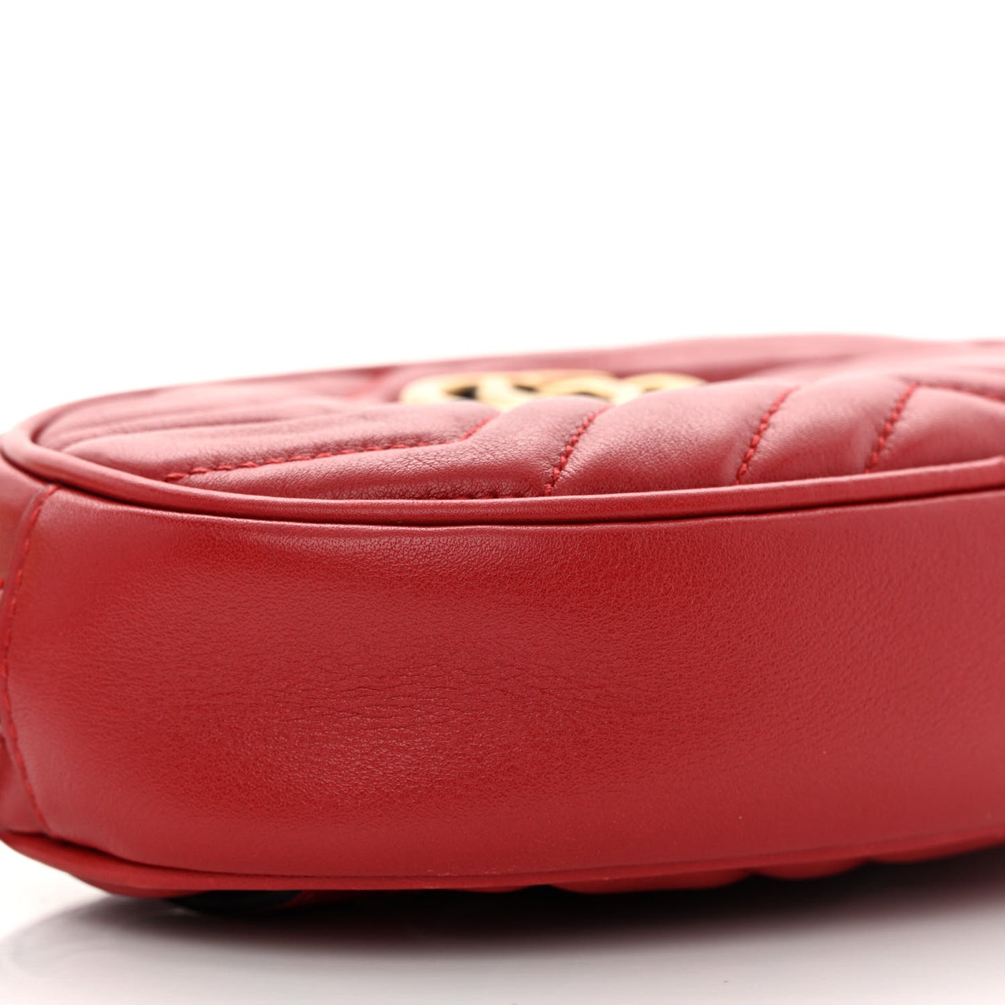 Calfskin Matelasse GG Marmont Belt Bag 85 34 Hibiscus Red