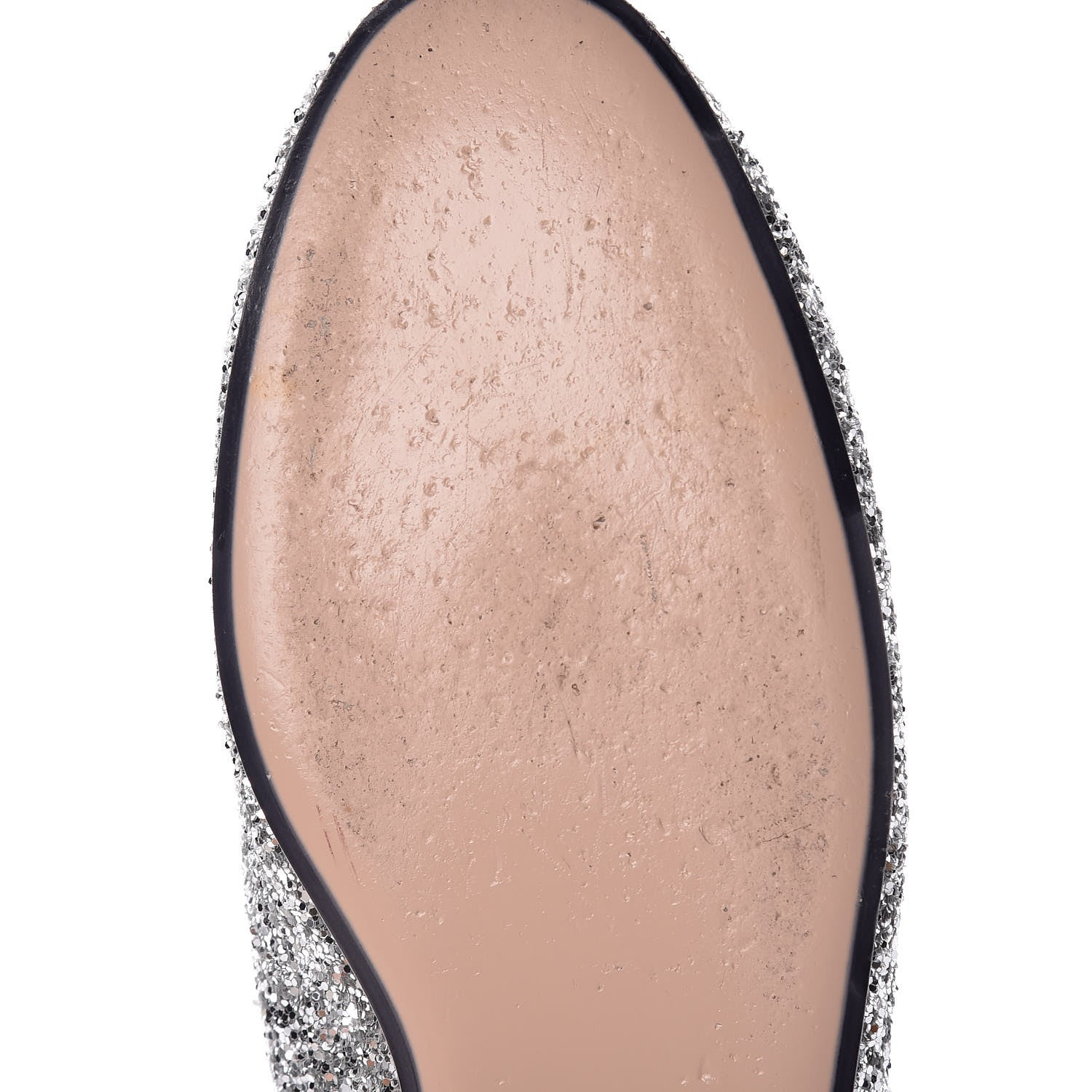 Gucci Glitter Womens Princetown Slippers 38 Silver 10 of 11