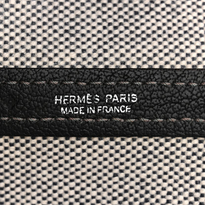 Hermes Toile Buffle Skipper Garden Party 36 MM Tote Black 6 of 10
