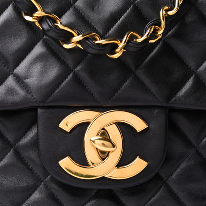 Chanel Lambskin Quilted XL Jumbo Single Flap Black 7 of 12