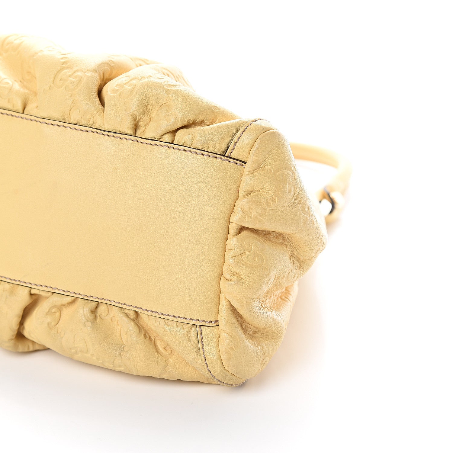 Gucci Guccissima Small D Gold Ring Shoulder Bag Yellow 8 of 8