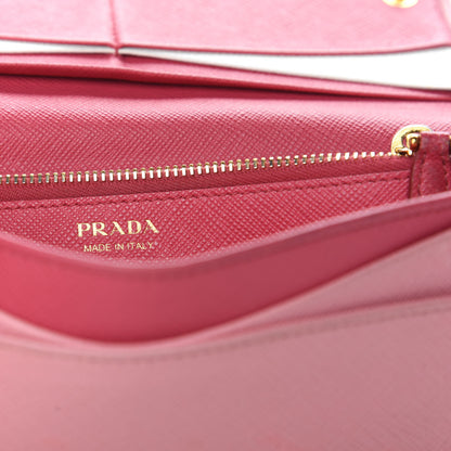 Prada Saffiano Continental Flap Wallet Orchidea 9 of 9