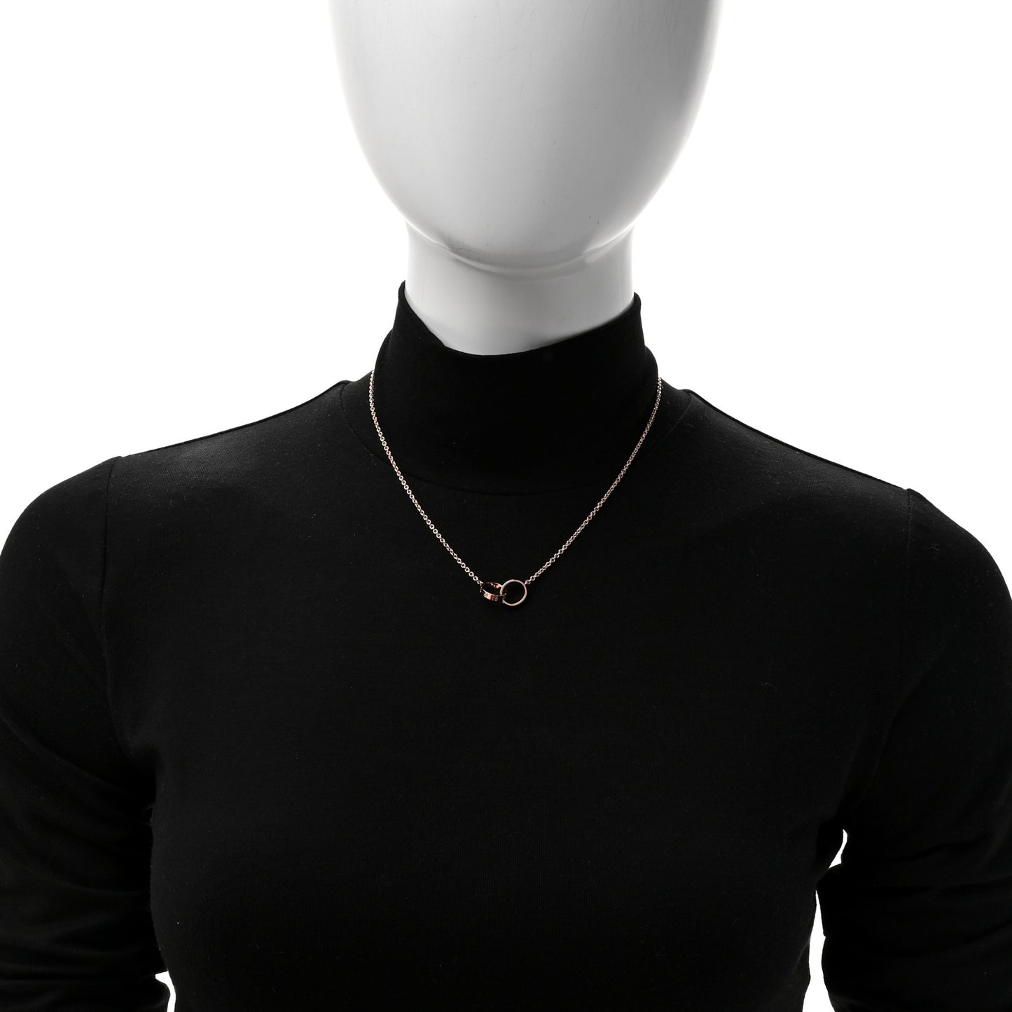 18K Pink Gold Interlocking LOVE Necklace