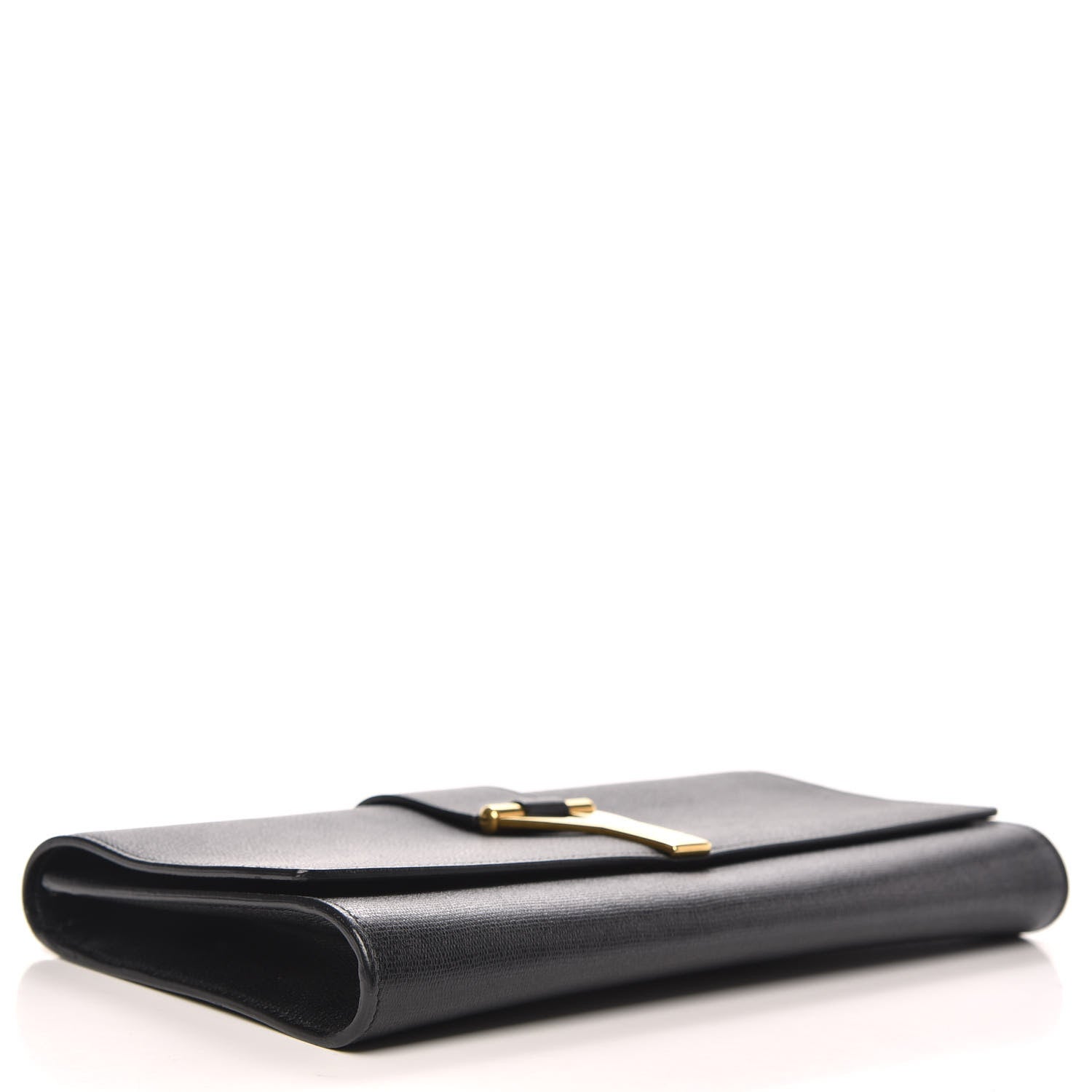 Saint Laurent Textured Calfskin Y Ligne Clutch Black 4 of 10