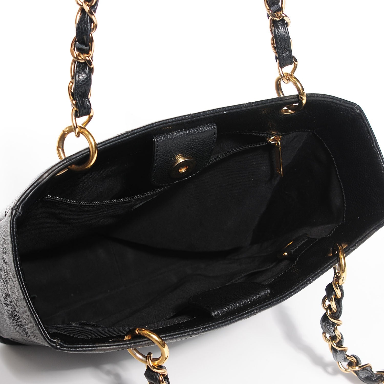 Chanel Caviar Quilted Petit Shopping Tote PST Black 5 of 8