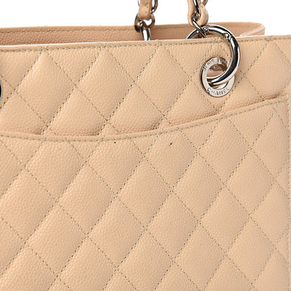 Chanel Caviar Quilted Grand Shopping Tote GST Beige Clair 12 of 13