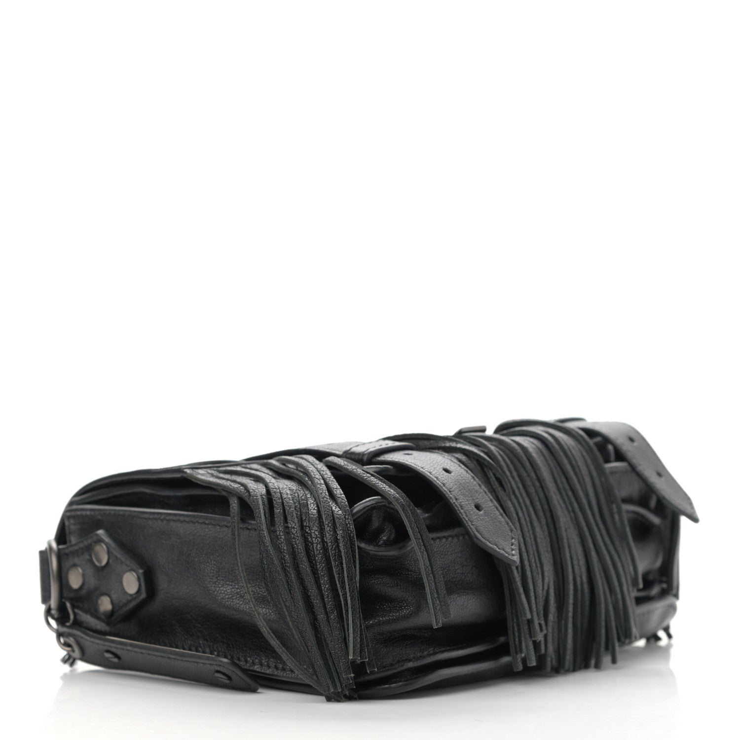 Proenza Schouler Lambskin Fringe PS1 Crossbody Pouch Black 4 of 10
