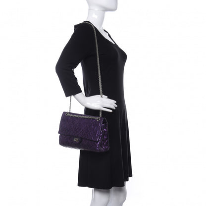 Chanel Metallic Aged Calfskin Quilted 2.55 Reissue 226 Flap Purple 2 of 15