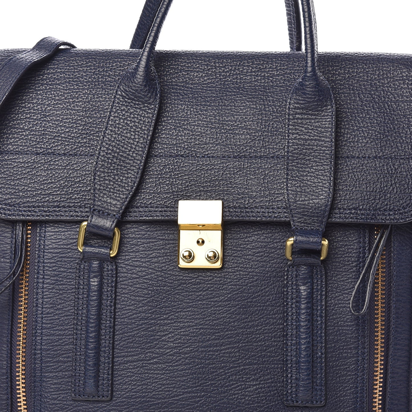 3.1 Textured Calfskin Large Pashli Satchel Ink