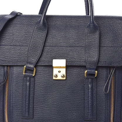 3.1 Phillip Lim 3.1 Textured Calfskin Large Pashli Satchel Ink 15 of 15