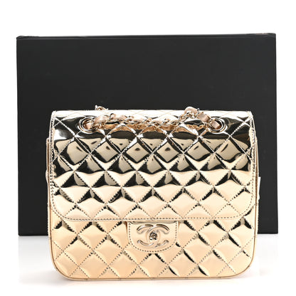 Chanel Mirror Calfskin Metallic Calfskin Quilted Hollywood Boulevard Backpack With Coin Purse Gold 12 of 12